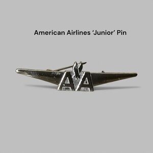 American Airlines Commemorative Junior Pin Silver Toned Metal